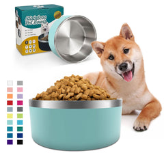 ikitchen dog bowl 40oz mintgreen with insulated design for mess-free meals.