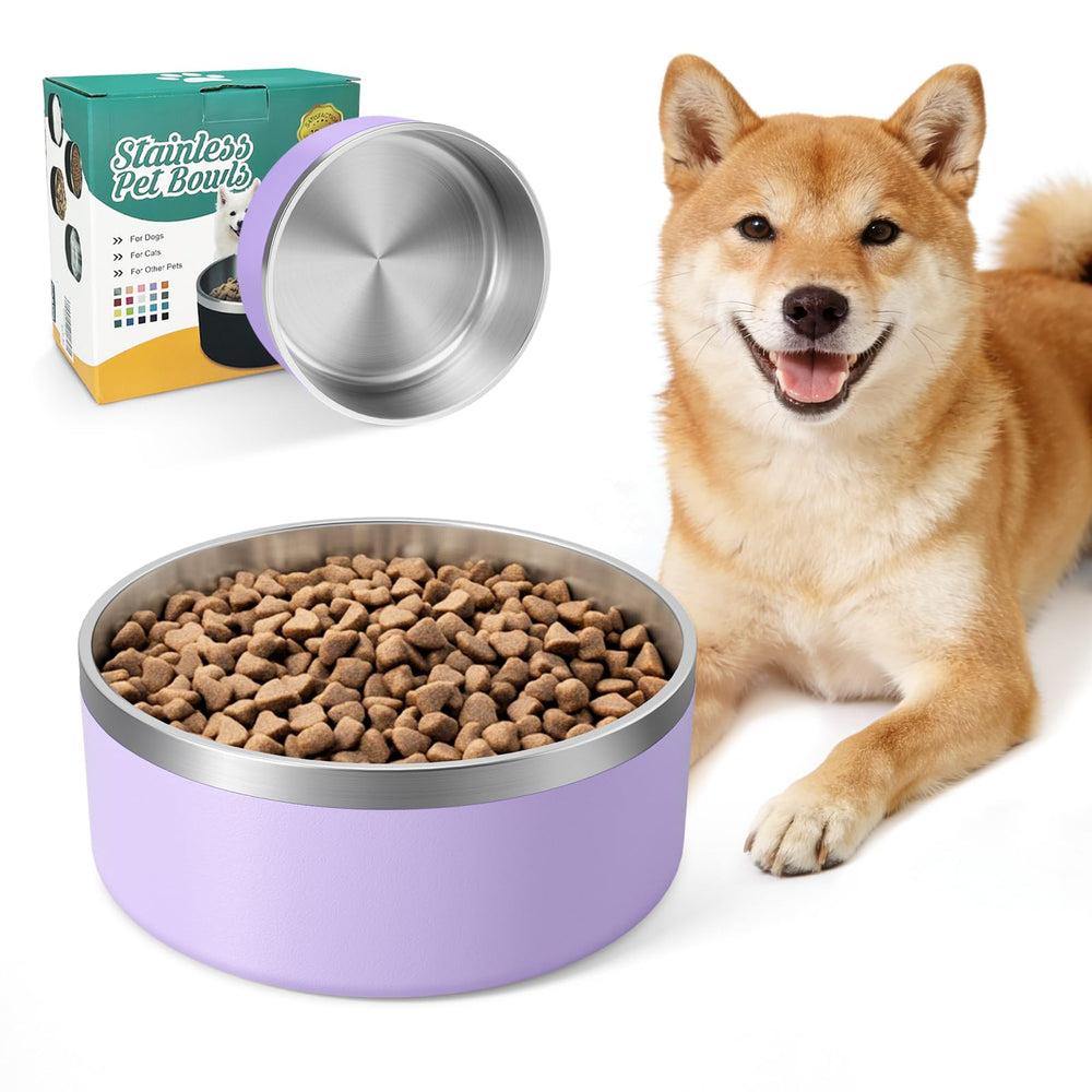 ikitchen dog bowl 64oz stainless steel insulated for long-lasting feeding and water.