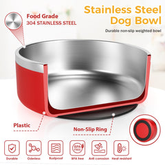 ikitchen dog bowl ABS exterior adds sturdy durability for busy homes.
