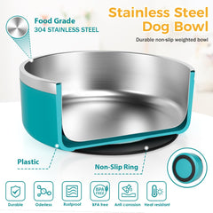 IKITCHEN dog bowl with mirror-polished surface for easy cleaning