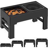 ikuso elevated slow feeder stand with adjustable height for growing dogs