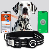 ILFINDYOU AirTag dog collar large black side view shows durable build for large dogs.
