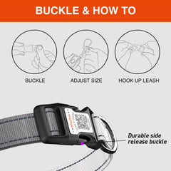 ILFINDYOU QR code tag on collar for quick pet profile access