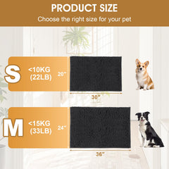 IM HOME absorbent chenille door mat close-up highlighting moisture capture.