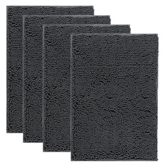 IM HOME muddy door mats chenille 2nd-gen closeup showing snag-resistant fibers for pets.