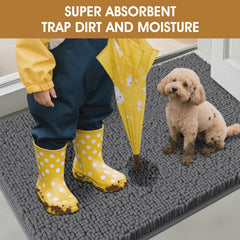 IM HOME muddy door mats natural rubber backing for grip