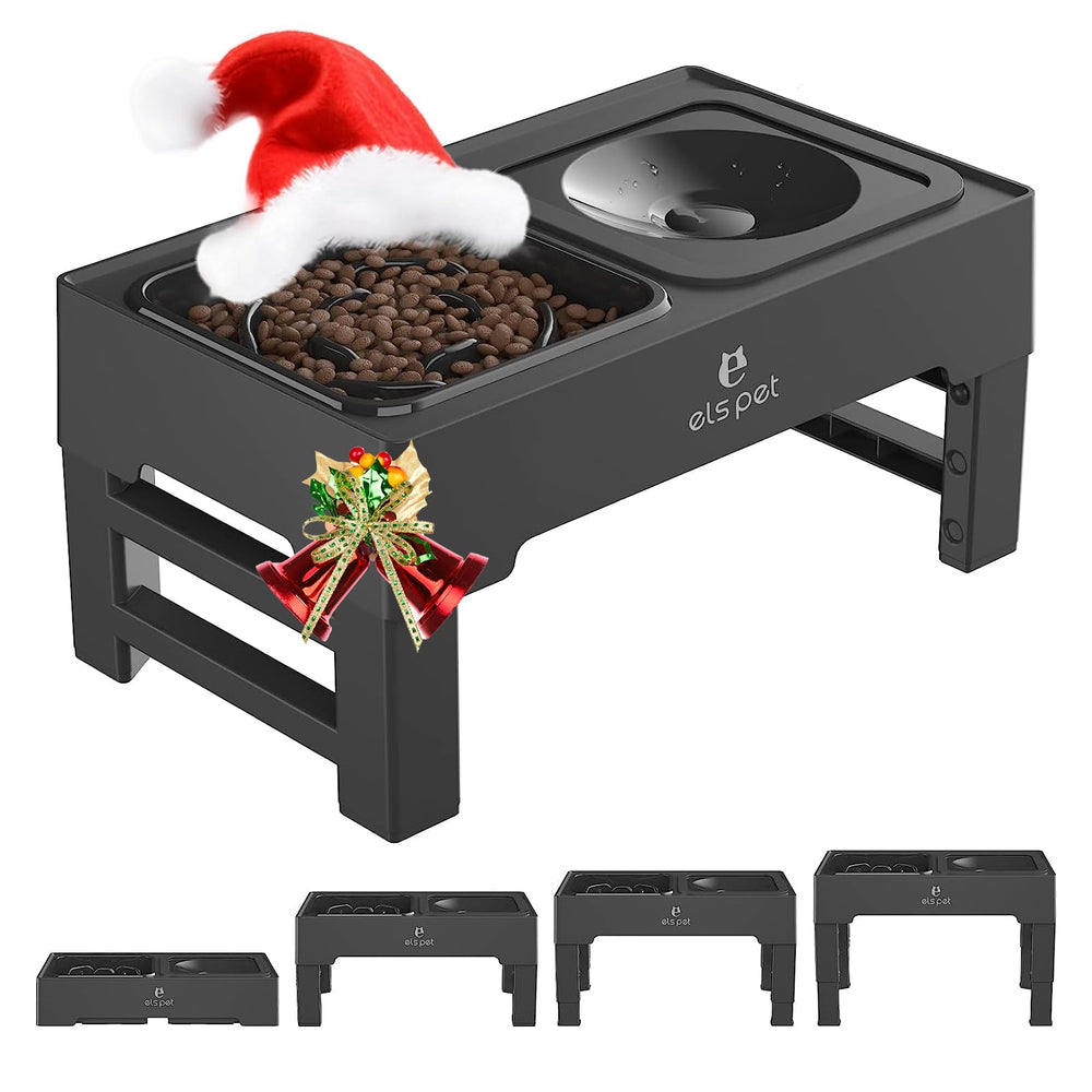 ELS PET elevated dog bowls stand provides ergonomic feeding height for all sizes