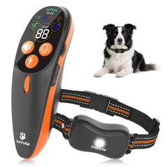Shock Collar for Dog - 3300FT Dog Shock Collar with Remote, IP67 Waterproof Training Collar with 3 Modes & LED Light, Rechargeable e Collar for Large Medium Small Dogs