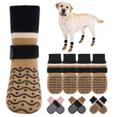 BEAUTYZOO Dog Socks to Prevent Licking Paws -Dog Boots & Paw Protectors with Grippers on Hardwood Floors, Dog Shoes for Hot/Cold Pavement Small Medium Large Senior Dogs Booties