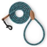 Mile High Life Small Dog Leash, Thin Rope Leash with Genuine Leather Connection and Heavy Duty Metal Clasp, Great for Small Medium Dogs(Green,60 Inch-1/3)