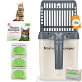 Neater Pet Brands Neater Scooper Standard Cat Litter Scoop, 60 Refill Bags – Mess-Free Cat Litter Scooper with Bag, Spill-Proof Kitty Box Sifter, Bin Doubles as Scoop Holder, For Single-Cat Households