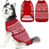 HOMIMP Dog Sweater Argyle - Warm Winter Coat for Dogs