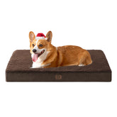 EHEYCIGA orthopedic foam bed for large dogs showing 3.5 inch egg-crate core