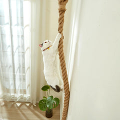 SHENGOCASE Cat Climbing Rope — 6.56 Ft Wall-Mounted Jute Climbing Pole (1.9