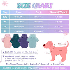 Dog Sweater Turtlenecks Dog Sweaters for Small Dogs Winter Fleece Doggy Clothes Puppy Cold Warm Coat Doggie Jacket for Chihuahua Yorkie Teacup Cat Outfit, Pink, XS