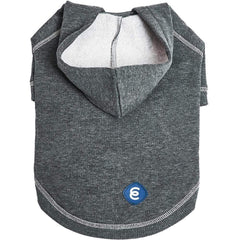 Blueberry Pet Essentials Dog Hoodie – 10 inch, Cotton‑Blend Sweatshirt with Hood, Charcoal Grey, Machine‑Washable Small‑Dog Jersey