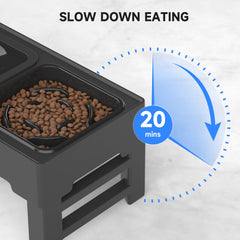 ELS PET no-spill dog bowl reduces mess during meals and water breaks