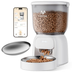 IMIPAW PET Automatic Cat Feeder WiFi, front-angle view highlighting remote feeding control