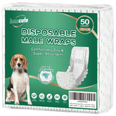 IMMCUTE dog diapers small-male packaging view for convenient shopping and quick setup.