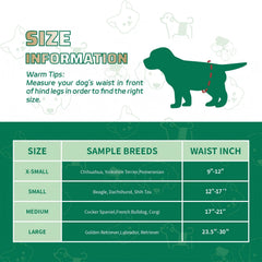 IMMCUTE large dog diapers wraps breathable ultra-thin fabric keeps dogs comfortable in heat
