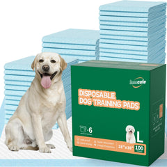 IMMCUTE 100-count pee pads packaging highlights value for multi-pet homes.