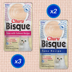 INABA Churu Bisque tuna ingredients label highlights grain-free quality