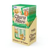 INABA Churu Bites chicken-wrap tube close-up showing soft texture and hydration-friendly filling.