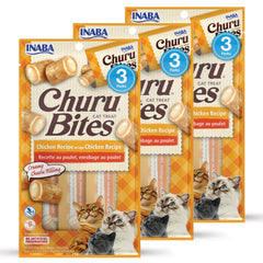 INABA Churu Bites tubes packaging for easy, mess-free cat treats.