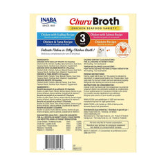 INABA Churu broth chicken-scallop pouch enhances kibble with savory moisture.