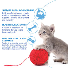 INABA Churu kittens nutrition label highlights calcium, DHA, EPA for growth
