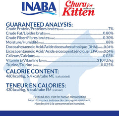 INABA Churu kittens tuna-chicken variety pack label