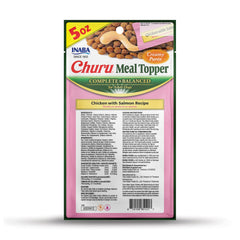 INABA Churu topper poured over kibble to boost flavor and hydration.