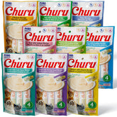 INABA Churu pack shot showing 36 tubes for convenient cat snacking variety