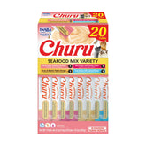 INABA Churu seafood variety box tube-pour for hydration and meal-time flavor.