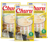 INABA Churu lickable cat treat tube front view highlights creamy texture for hydration.