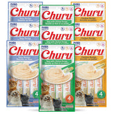 INABA Churu tuna-chicken variety pack front view, creamy tubes for hand-feeding bonding