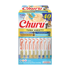 INABA Churu tuna tube close-up highlighting creamy texture for hydration.