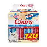 INABA Churu tuna tube closeup highlighting creamy texture for hand-feeding.