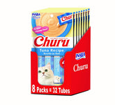 INABA Churu Tuna Tube Serving shows a creamy lickable treat ideal for hand-feeding bonding