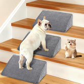 Inanil dog ramp assembly setup demonstrates easy installation on stairs for safe pets.