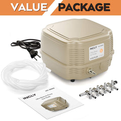 INCLY 7W Ultra Silent air pump with four-outlet divider for multi-filter setups.