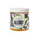 InClover allergy relief bottle shows turmeric and mangosteen for immune support
