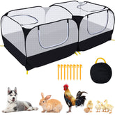 Ineariu small animals playpen outdoor setup shows quick assembly and ample space for pets
