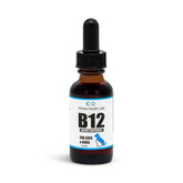 Infinite Health Labs Liquid B-12 dog bottle pour for quick energy support.