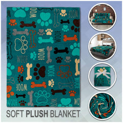 Infinity Republic Puppy Paws blanket in living room decor for cozy ambiance