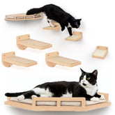 INICIO Cat Wall Shelves 3-step birch wood — saves floor space for climbing cats