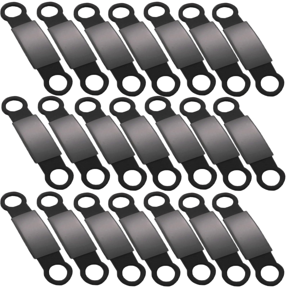 INNOYUMLIN 21-pcs silent id tags for a calm, jingle-free collar.