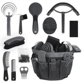 INOREAL horse grooming kit overview: compact 12-piece set for efficient tack room organization