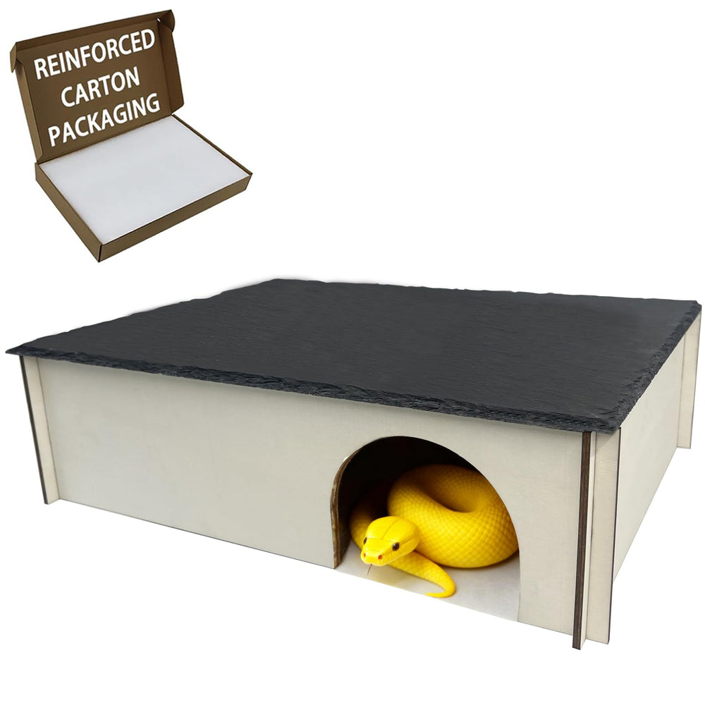 INOSCIND XL slate reptile hide exterior view demonstrates durable shelter for secure retreat