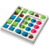 InsRakio cat puzzle feeder front view showing interactive maze for slow feeding